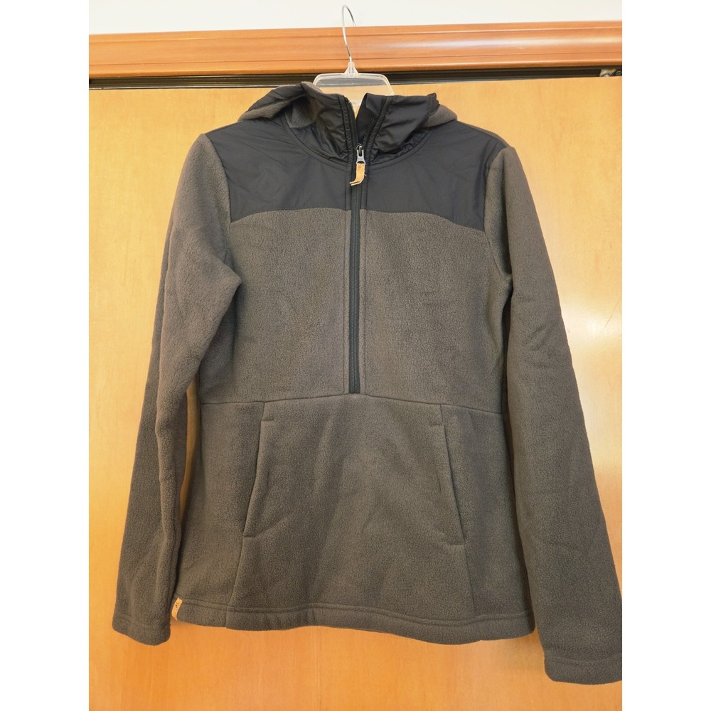 Tentree Wms Kaluchha 1/2 Zip Fleece Hoodie Coal/Meteorite Black Size S NEW $118